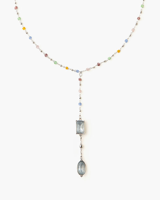 Celestial Lariat Necklace in Silver